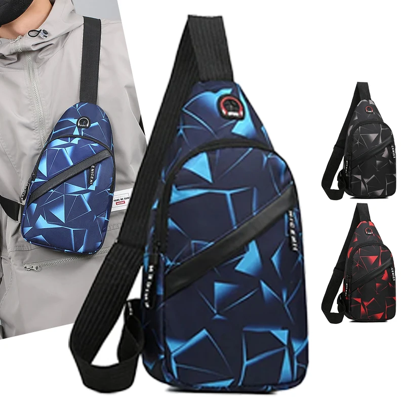 Men Fashion Multifunction Shoulder Bag Crossbody Bag On Shoulder Travel Leisure Sport Chest Bag For Male