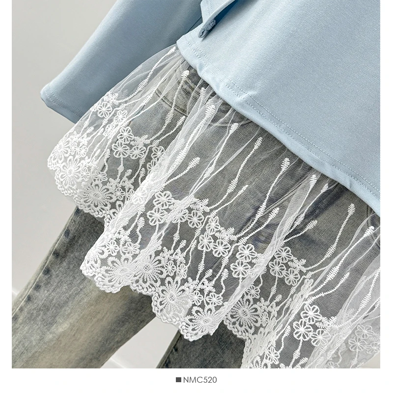 Printemps femmes Cardigan ensemble coréen dentelle Patchwork débardeur avec couleur unie court Cardigand élégant ensembles de vêtements d'extérieur pour femmes