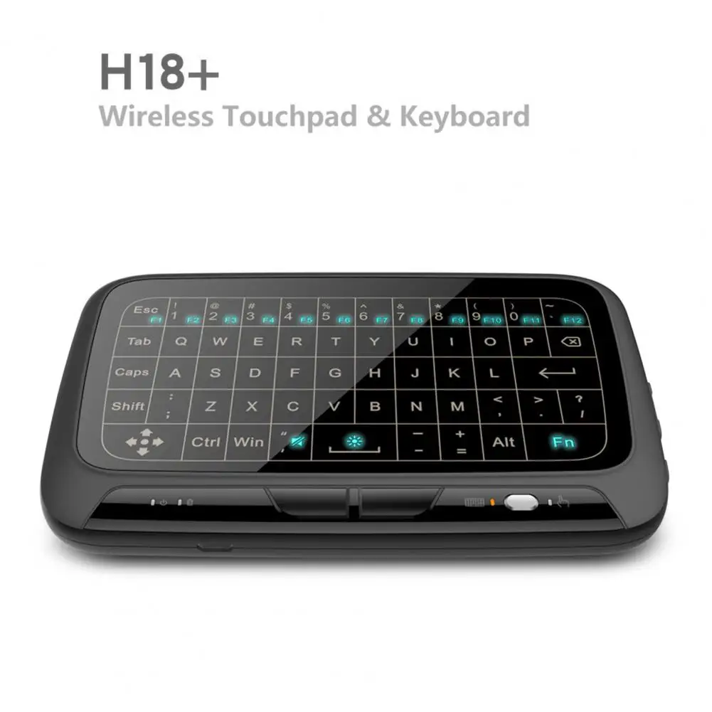 H18+ Full Touch Screen Keyboard 2.4GHz Air Mouse Touchpad Backlight USB Wireless Keyboard Smart Key Board for IPTV Projectors