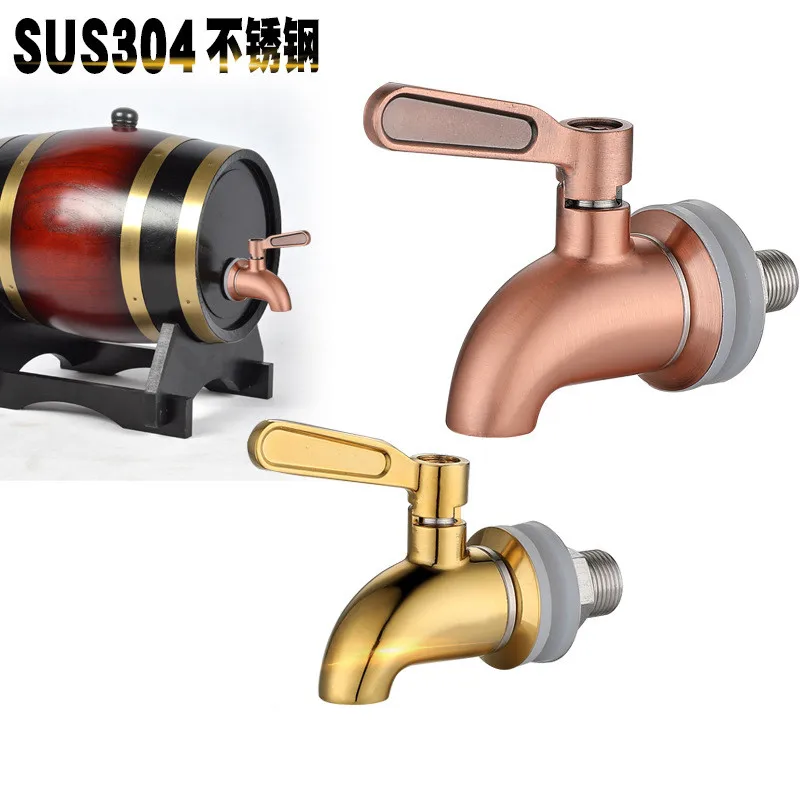 

1PCS 304 Stainless steel Wine Bottle Faucets Beer Jar Barrel Water Tank Valve Bibcocks Water Dispenser Replacement Switch Taps