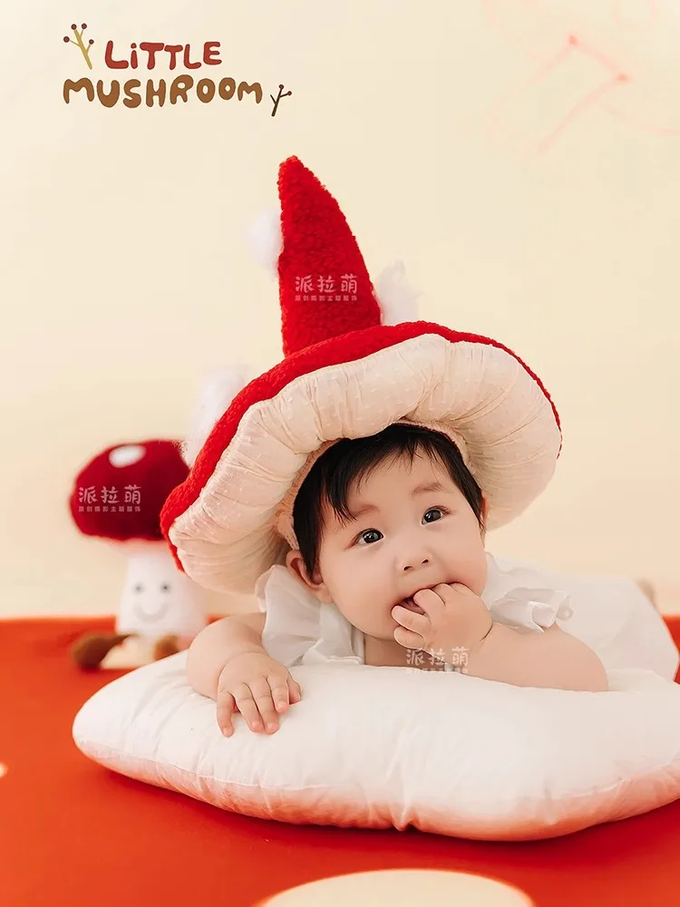 Childrens Photography Clothing Studio Photography Theme Pokemon Baby Photography Mushroom Theme bebê  신생아촬영