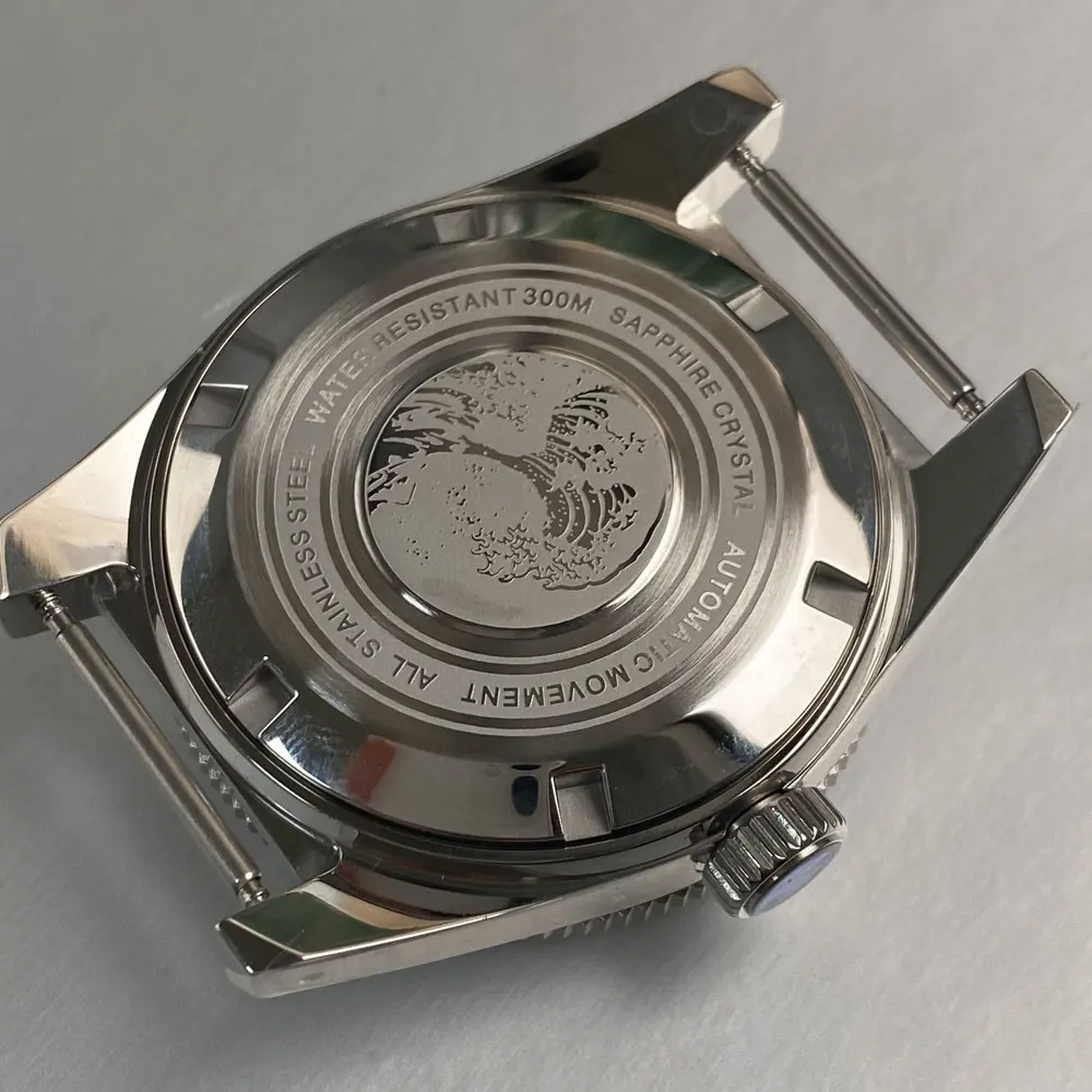 Корпус 41 мм + циферблат + стрелка + набор вставок подходит для 62MAS NH35A NH36A Лук Сапфировое стекло Завинчивающийся керамический безель с короной