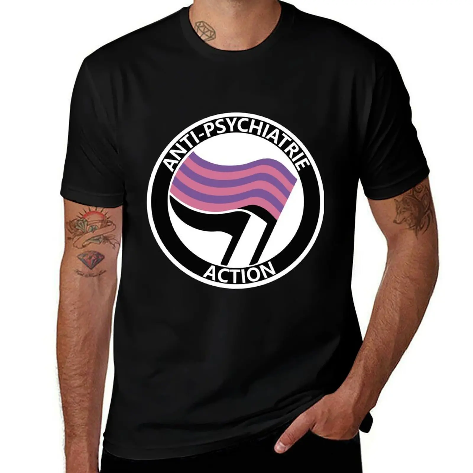T-shirt imprimé anti-psychiatrie pour usage quotidien