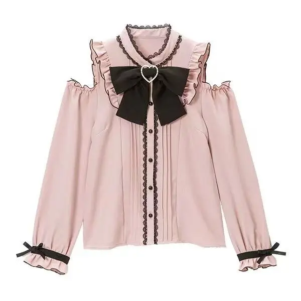 

Fashion Blouse Japanese Sweet Shirts Blusas Fashion Long Sleeve Bow Blouses Cosplay For Women Y2k Tops Party 2026