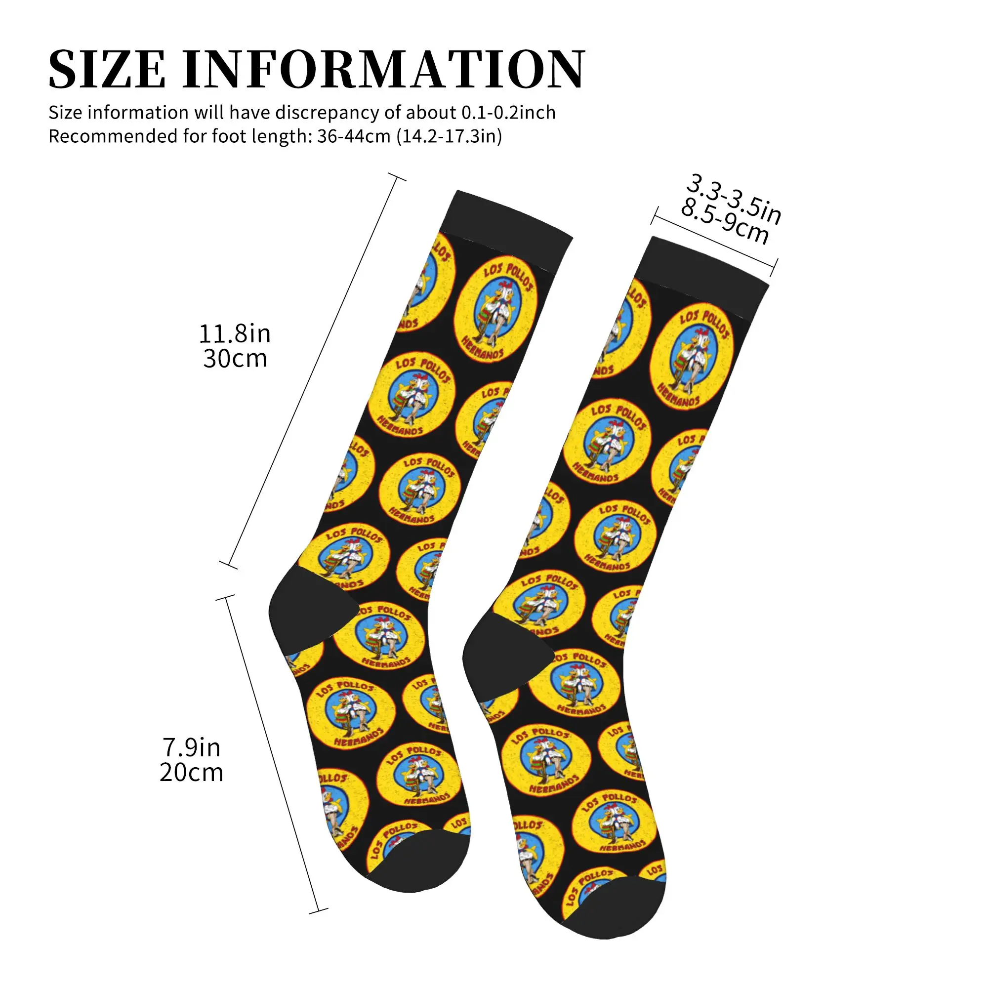 Los Pollos Hermanos Men's Sports Compression Socks Funny  Breaking Chicken Brothers Bad Spring Summer Autumn Winter Dress Socks view 4