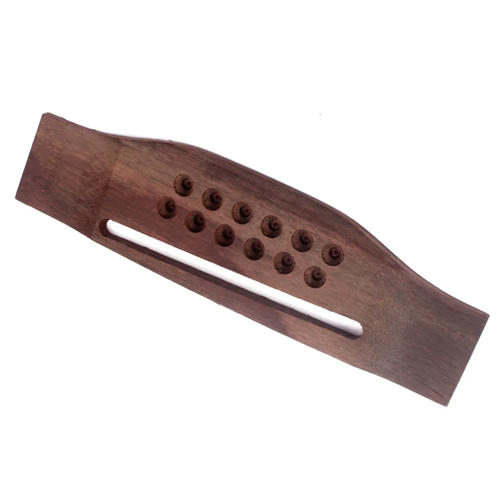 

Precisely Shaped 12-String Acoustic Guitar Bridge Rosewood Saddle Thru Slotted Replacement Parts Easy Mount Go211