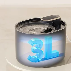 Fontana per gatti 3L con sensore di movimento distributore automatico di acqua per cani con fontana di acqua potabile per animali domestici Ultra silenziosa a luce LED