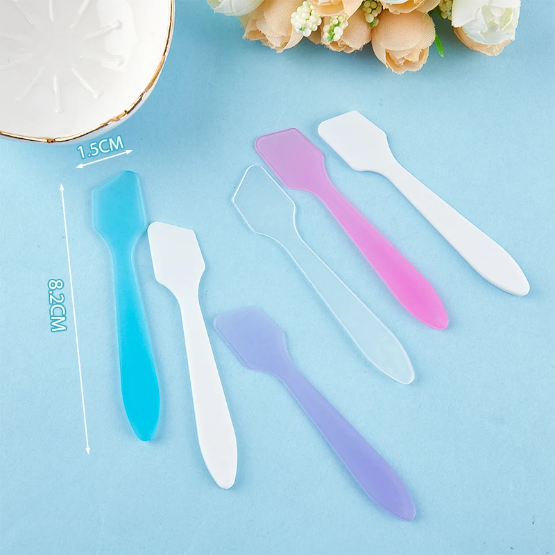 10 Uds Mini espátulas cosméticas aplicador de maquillaje Facial palos crema para ojos máscara cucharas herramientas de belleza DIY juego de cucharas mixtas
