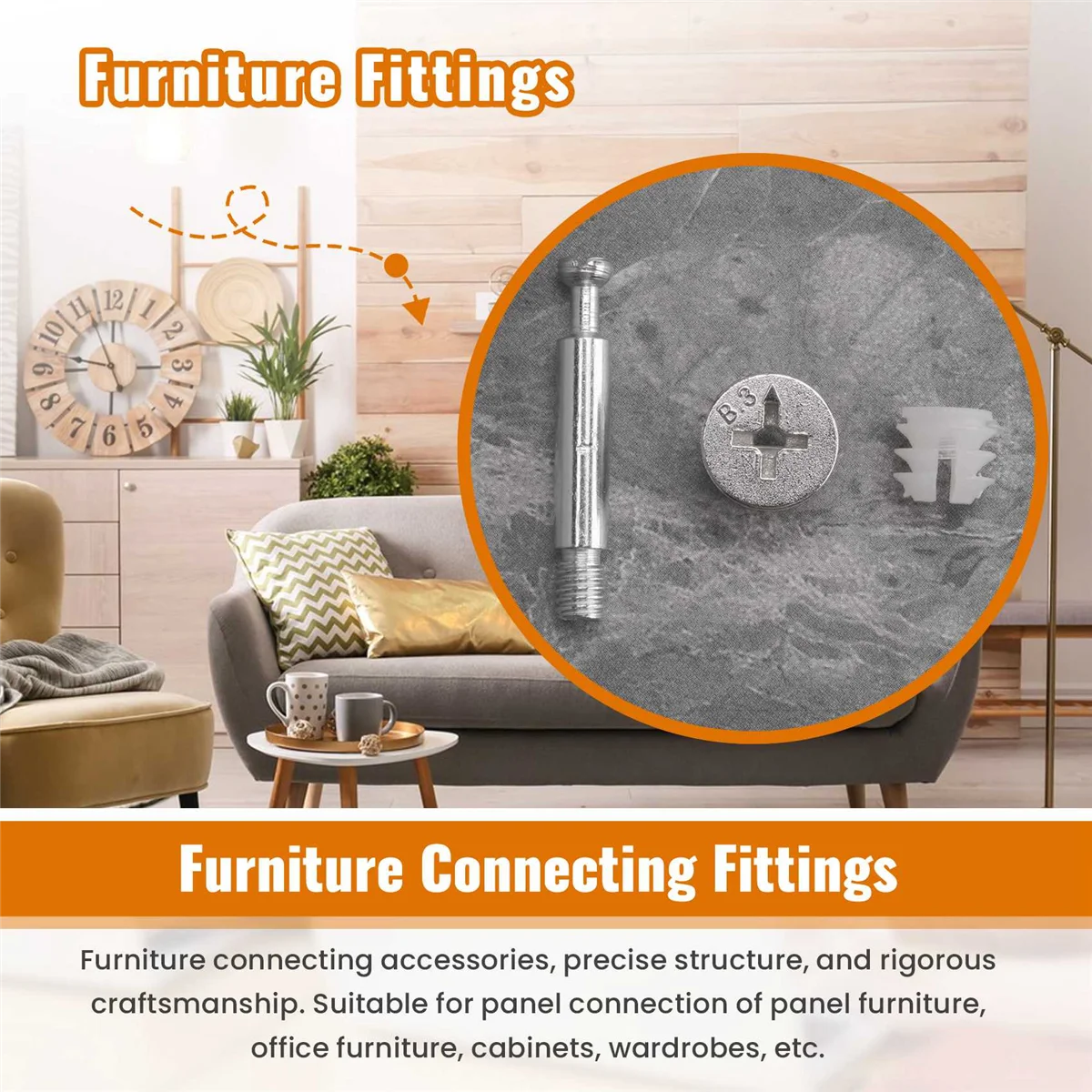 تركيب كاميرا الأثاث الرائج الآن مع وتد وصامولة مدمجة مسبقًا (مجموعة من 5)