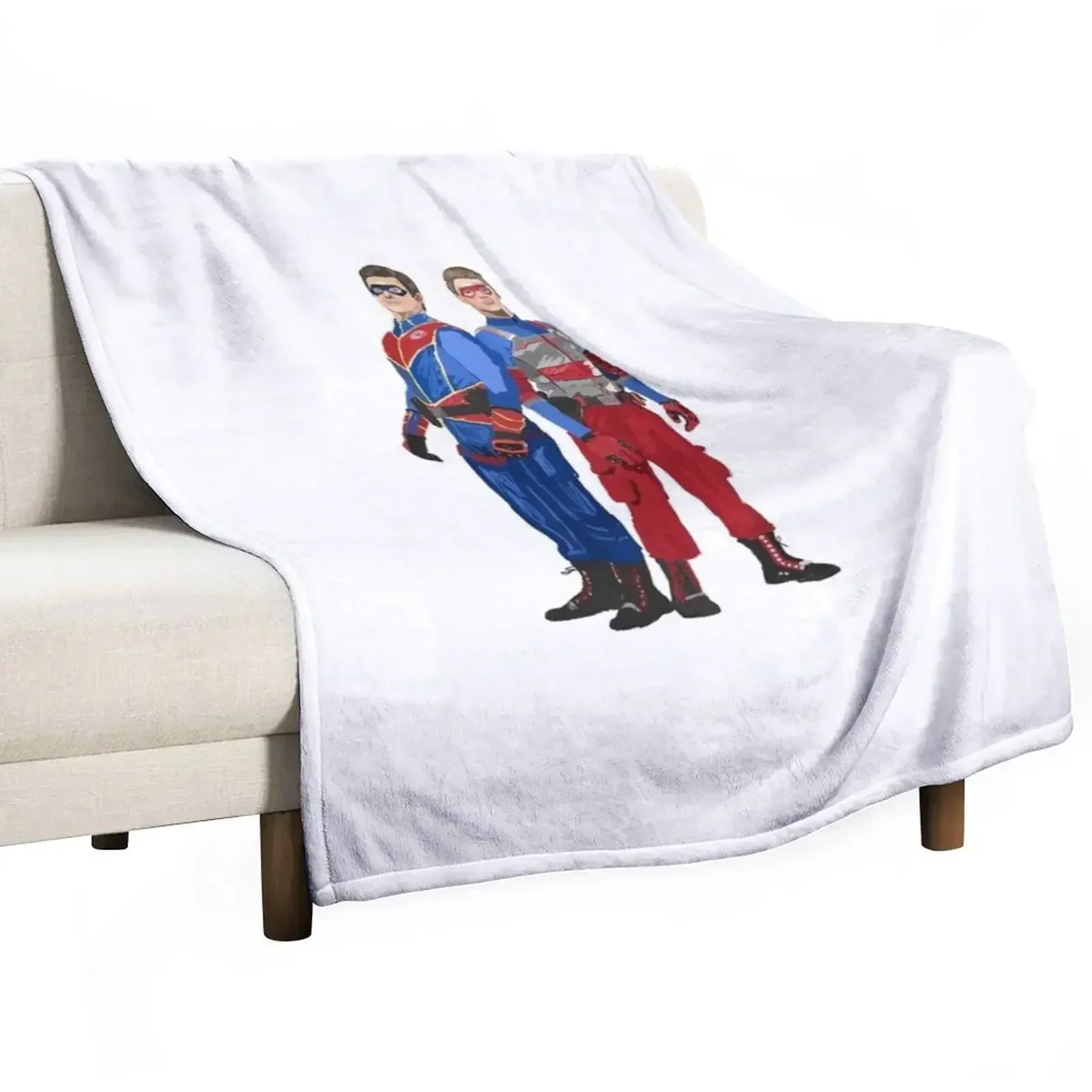 Kid Danger and Captain Man Throw Blanket Sofas christmas gifts funny gift Flannel Fabric Blankets