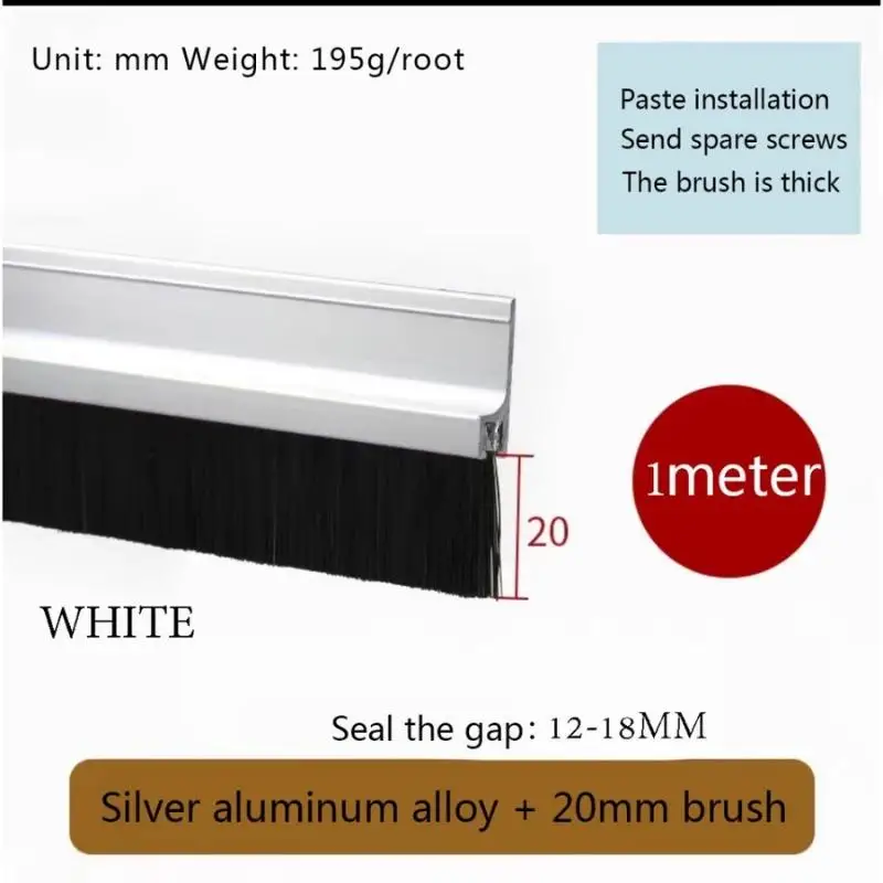 New Sale Door Bottom Seal Brush Door Seal Dust Proof Anti- Safe PVC Sealing Strip Self-Adhesive  Filling Sealing Strips