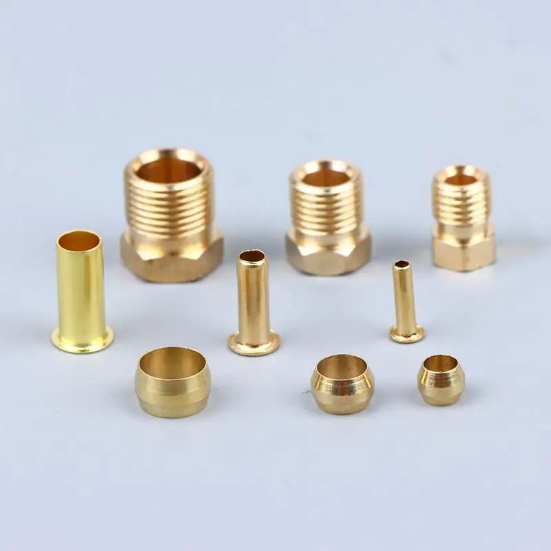 New High Quality Brass Fittings Sealing Ferrule Liner CNC Machine Hose Tubing Fittings M10 M8 M12 4mm 6mm 8mm