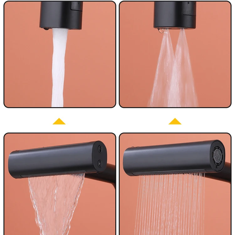 Feiyu Touch on Kitchen Sink Faucets of Pull Down Hot Cold Kitchen Sink Mixer Tap Stainless Steel Touch Waterfall Kitchen Faucet - view 5