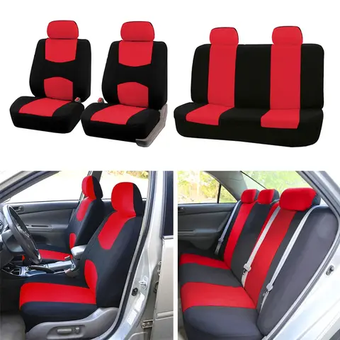 Universal Polyester Car Seat Covers Sporty Design Fit For Most Car Suv Truck Four Season Seat Cover For Car Accessories Interior
