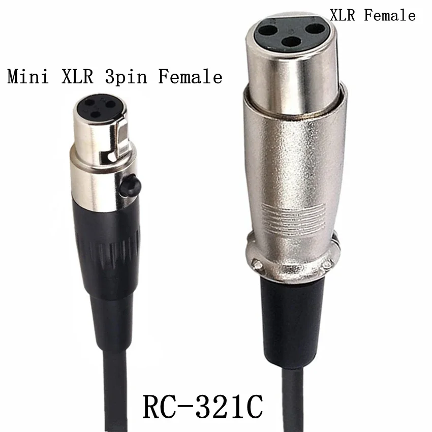 สายออดิโอมินิ XLR ตัวผู้ไปยัง XLR ตัวเมียสำหรับกล้อง4K 6K 0.5ม. 1.5ม. สีดำอุปกรณ์อัจฉริยะขั้วต่อสายเคเบิลดิจิทัล