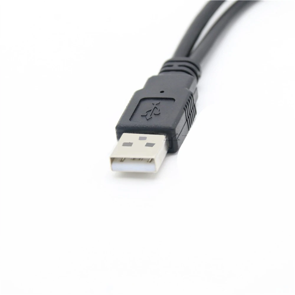 USB Carregamento Cabo de Alimentação Extensão, Data Hub Adaptador de Alimentação, Y Splitter, Dual USB Feminino, 2.0 A, 1-10Pcs