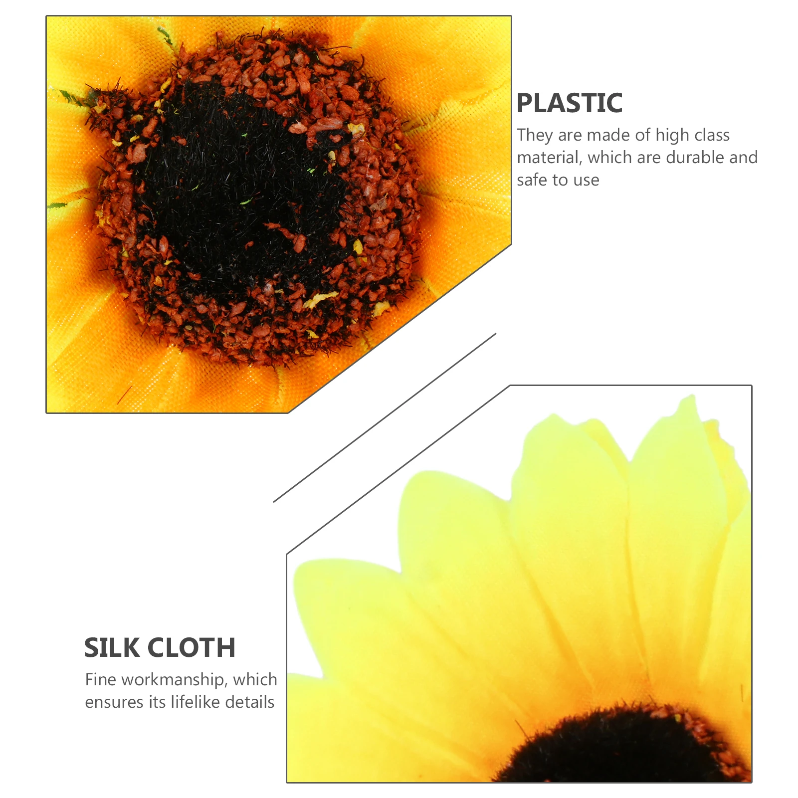 

100Pcs Simulation Sunflower Head DIY Flower Decor Artificial Sunflowers Party Wreath Home Supplies Artificial Sunflower Head