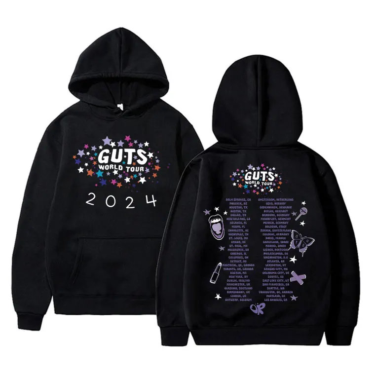 

Vampire Guts 2024 World Tour Concert Hoodie Men Women Fashion Oversized Sweatshirts Unisex Vintage Casual Long Sleeve Hoodies