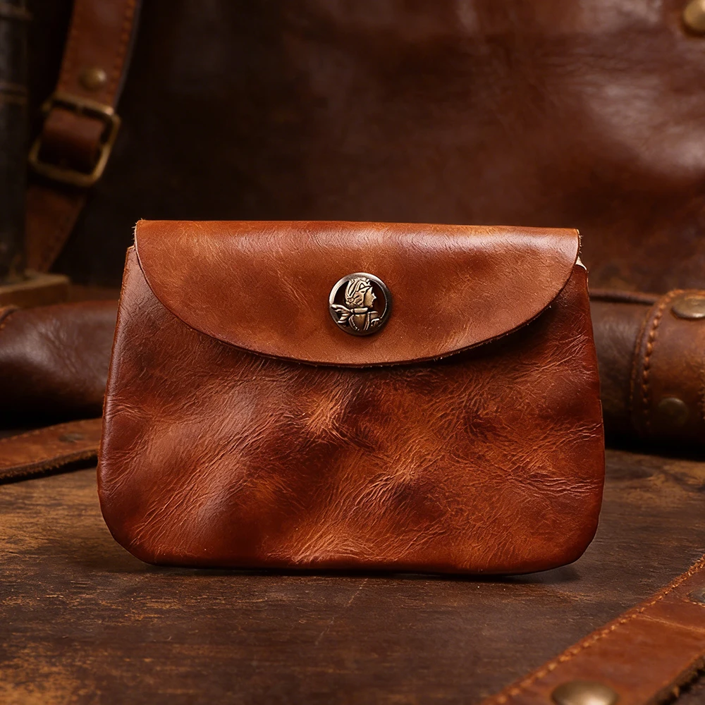 

Высококачественный женский кошелек из натуральной кожи в стиле ретро, большой вместимости, с карманом на молнии для монет, мягкая сумка для хранения, ручной работы, женские кошельки