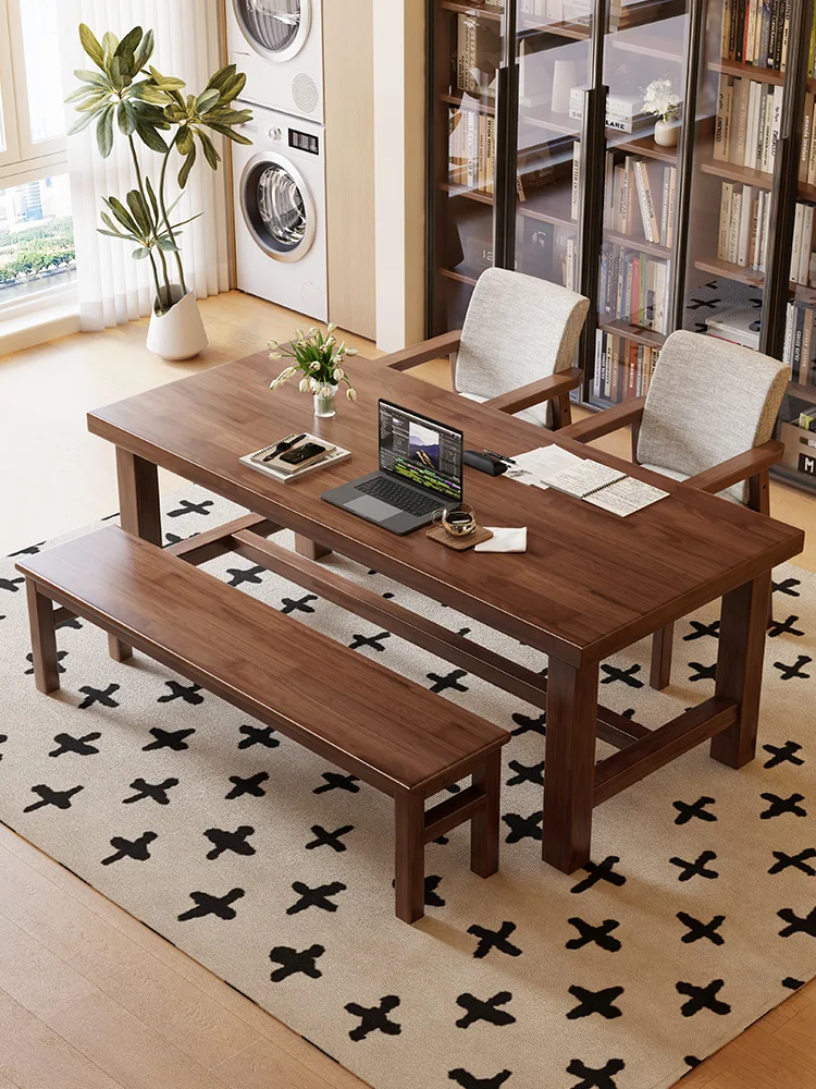 Postmodern Solid Wood Desk Dining Table Integrated Simple Rectangular Multi-person Large Board Table