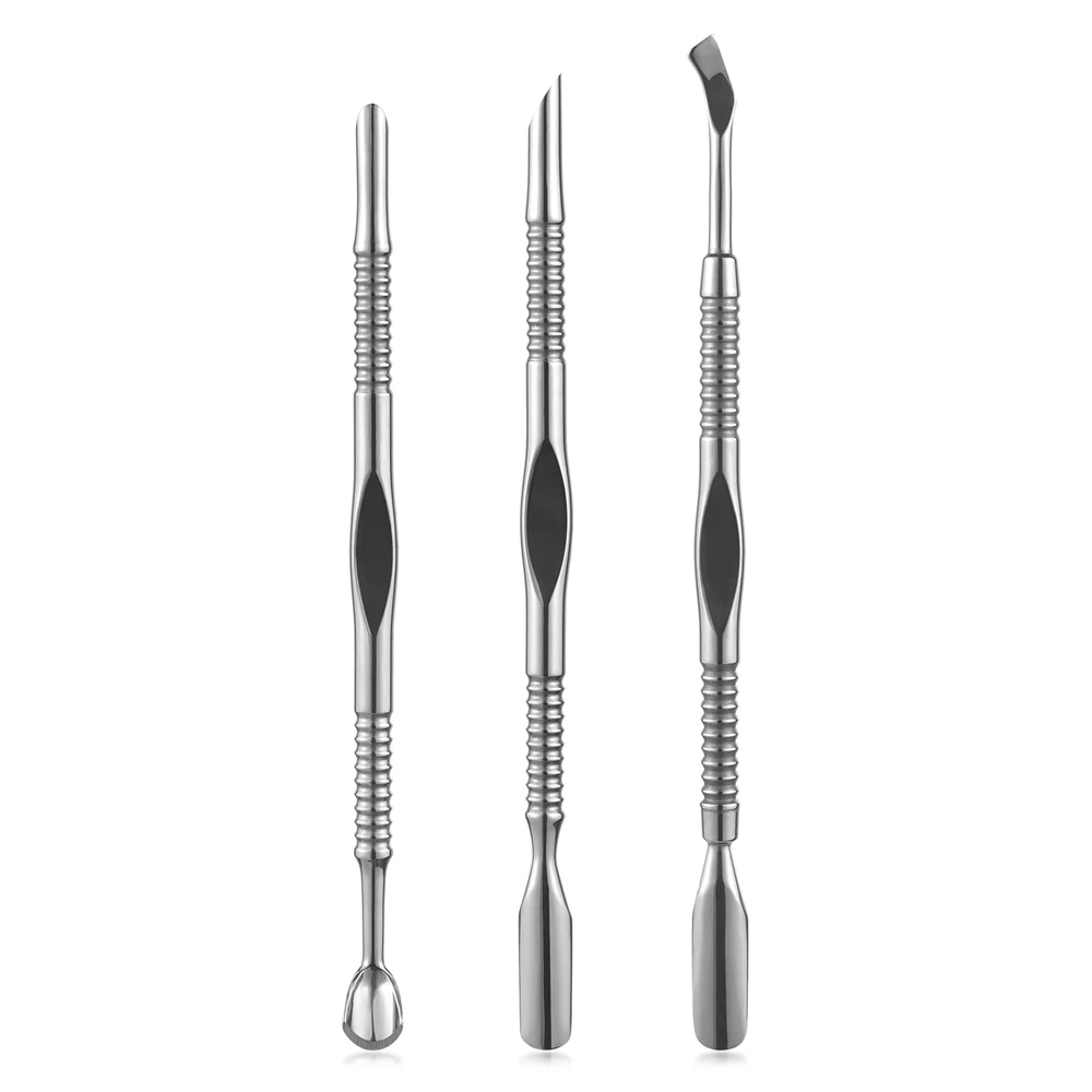 1 قطعة مزدوجة نهاية انتهازي للبشرة الفولاذ المقاوم للصدأ مسمار عمليات تجميل الأظافر مزيل مانيكير العصي مسمار أدوات الرسم بشرة الأظافر انتهازي