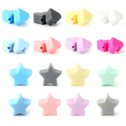 10 Uds. De cuentas de silicona con forma de estrella y corazón de dibujos animados para hacer pulseras, llaveros para hacer joyas, collares, accesorios DIY encantadores