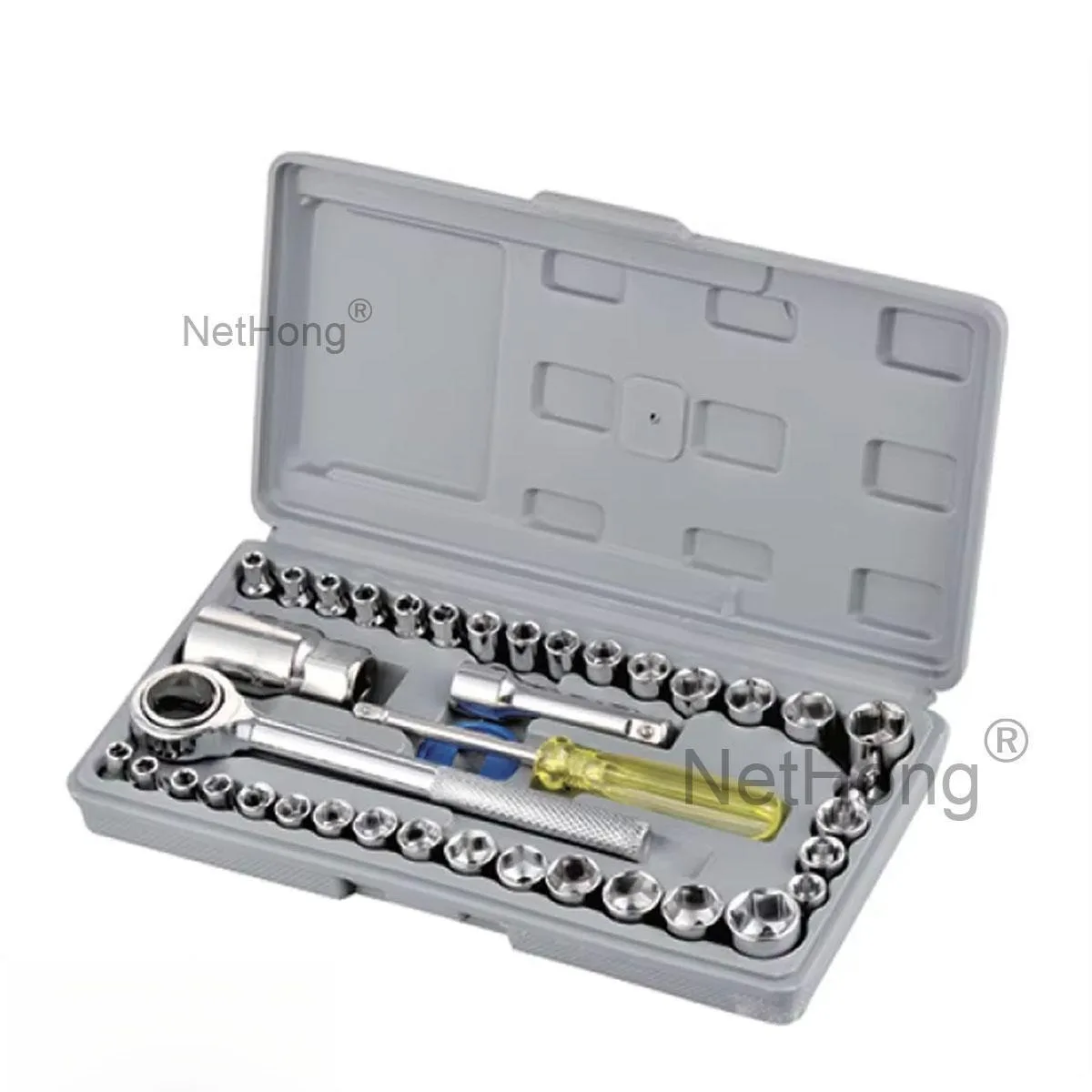 مجموعة أدوات الأجهزة لإصلاح المنزل والسيارة ، أدوات متينة لصيانة تصنعها بنفسك ، مفتاح ربط ، قضيب توصيل ، مقبس ، 40 صى