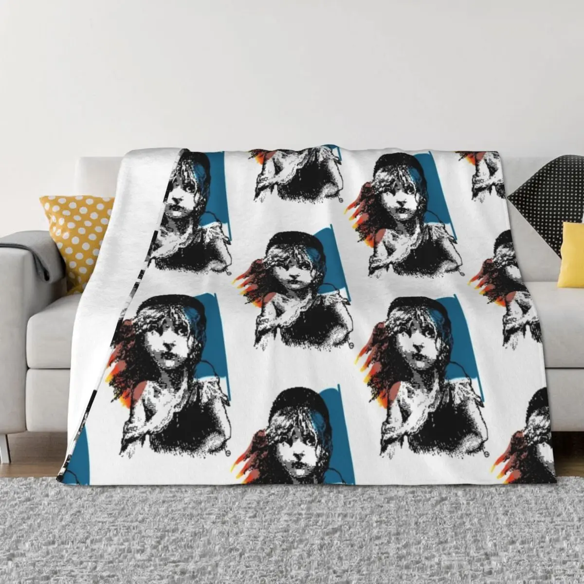 

1986 Les Miserables London Broadway Broadway Throw Blanket Sofas Softest decorative Beautifuls Blankets