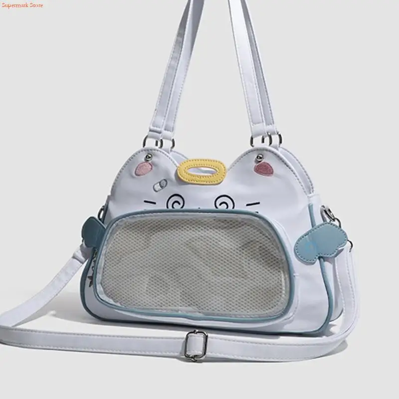 

Q5WE Женщины Itabag Skeard Sags с вставкой для аниме -дисплея Косплей Сумка для подмышки кошельки Itabag Crossbody Toted Сумка