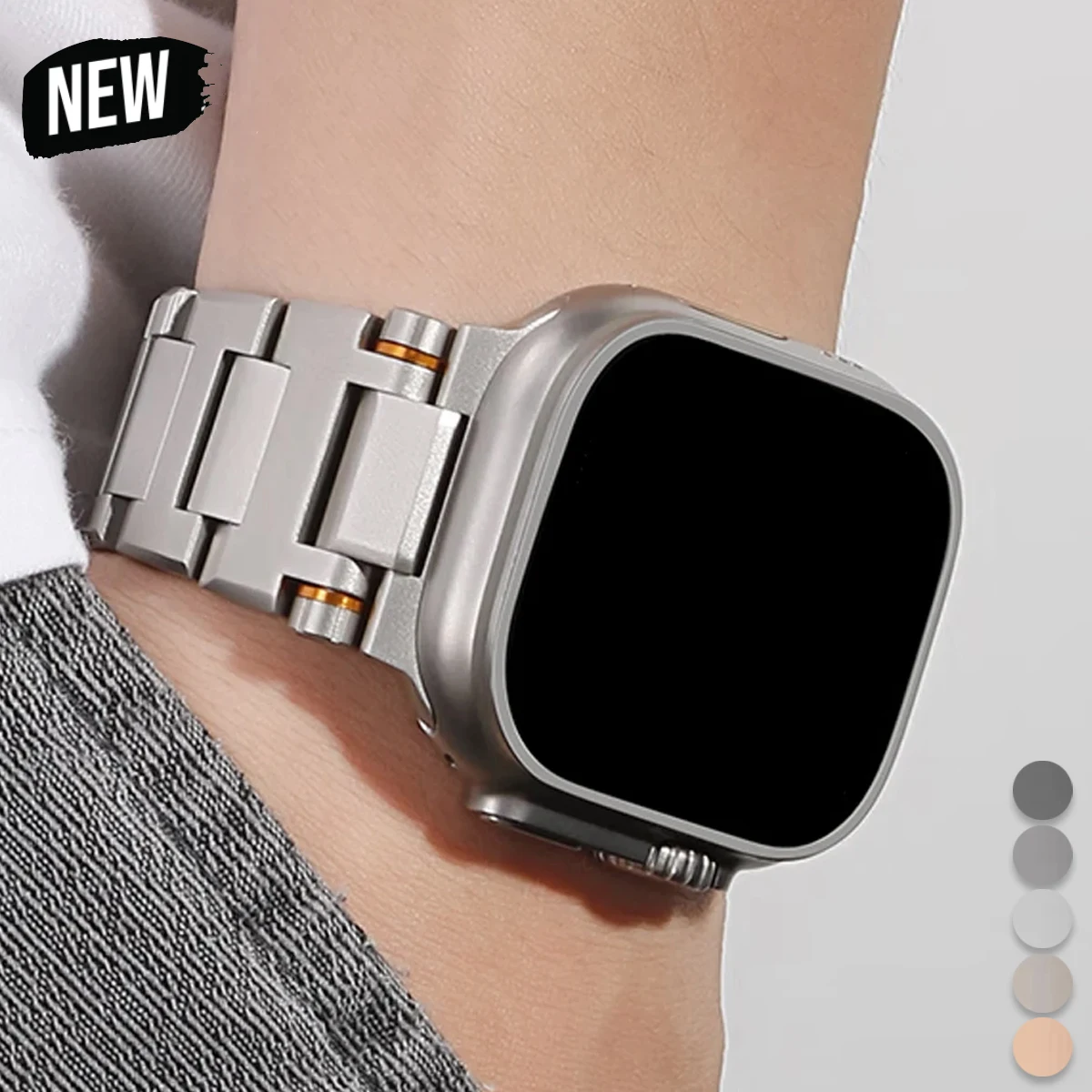 

Металлическая магнитная застежка Ремешок для Apple Watch Band 49 мм 46 мм 45 мм 44 мм 42 Браслет из нержавеющей стали iWatch Series Ultra 10 9 876 SE