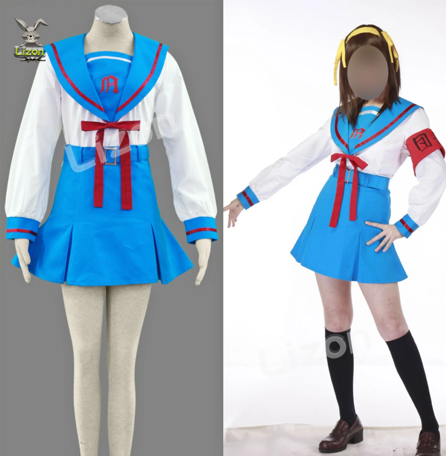 Mulheres Suzuki Harujuku Anime Cosplay Costume, No Yuuutsu, Jk Uniform, Roupa de Halloween, Carnaval, Meninas