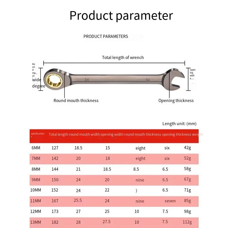 6-10mm Universal Torx Wrench Adjustable Torque Ratchet Spanner for Bicycle Motorcycle Car Repair Tools Mechanical Tool