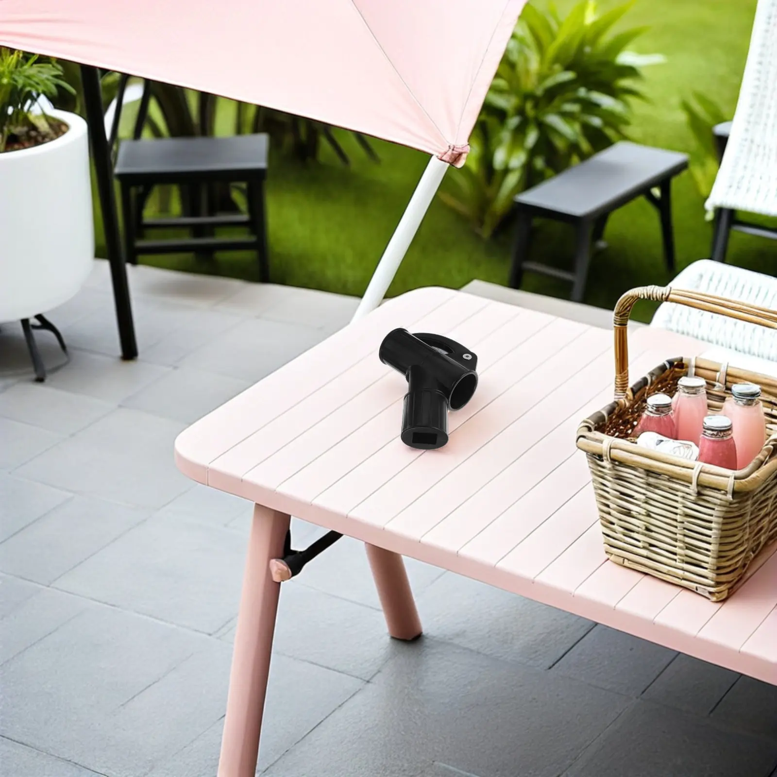 Outdoor Umbrella Slide Fitting Easy Install Kit for Patio Garden Banana Parasol Stable Wind Resistance DIY Shade Replacement