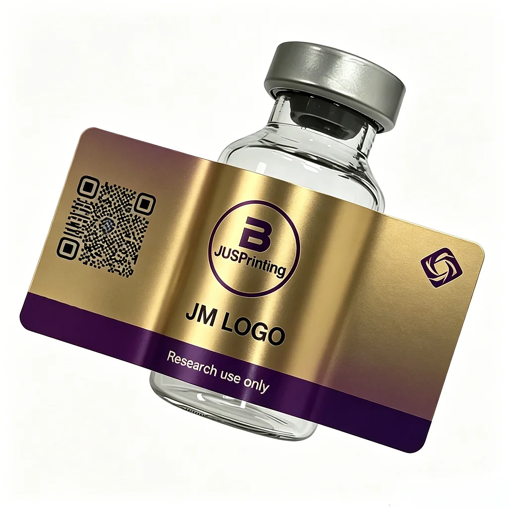 3ml 10ml Peptide Vial Custom Adhesive Sticker Labels Personalized Logo Print Self Stick Tags Matching Single Bottle Cardboard Pa