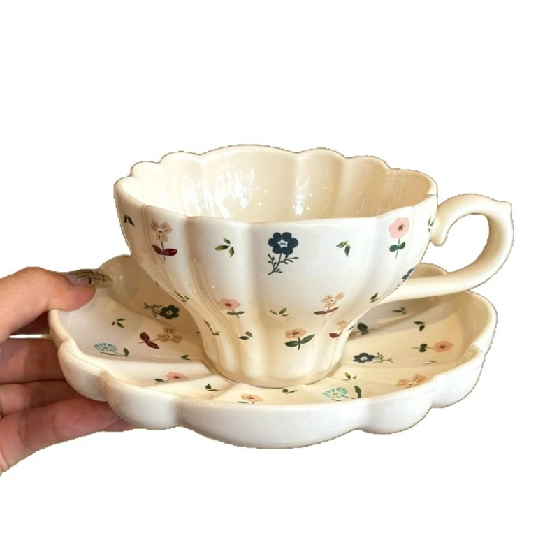 Creative High-end Coffee Cup Niche High-appearation-level Exquisite Gifts Souvenirs Afternoon Tea Coffee Cups and Plates