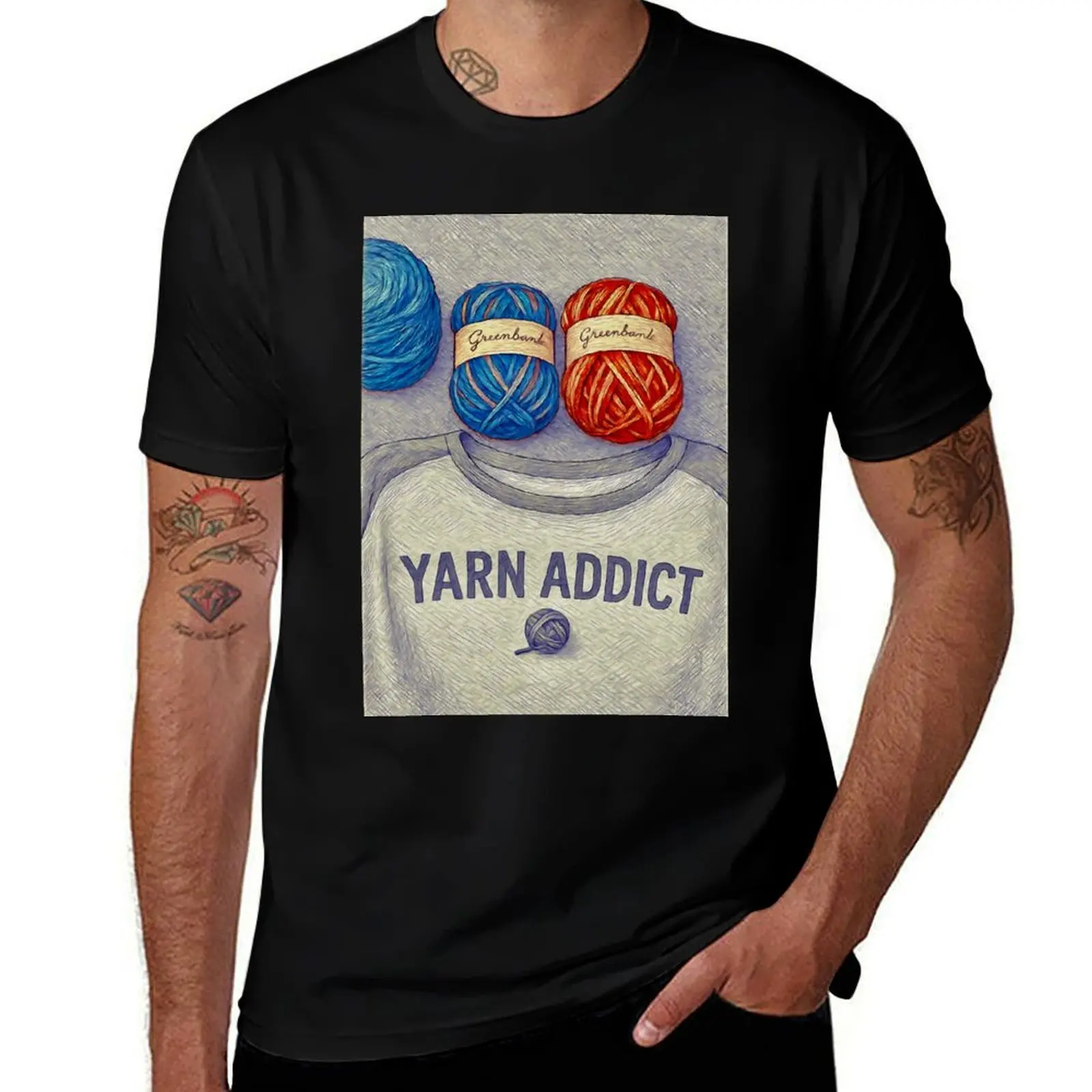 

Yarn Addict 4 T-Shirt shirts graphic tee blanks plain mens plain t shirts