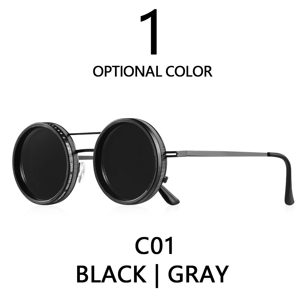 CRIXALIS ND9 Geschwindigkeit Einstellbare Dimmen Sonnenbrille Männer Frauen Punk Runde Rahmen Sonnenbrille Outdoor Angeln Fahren Brillen UV400 – Detail 6