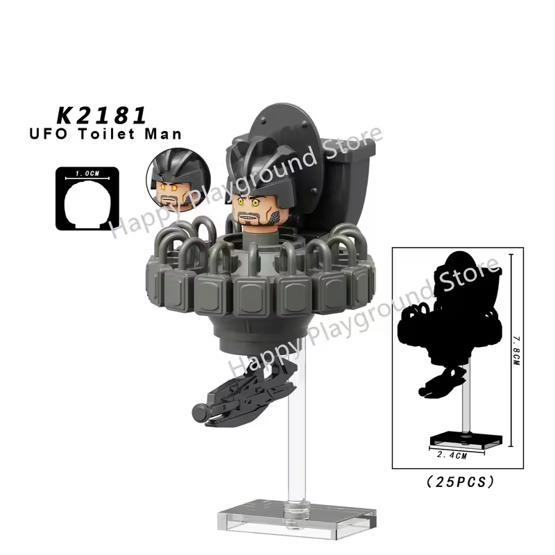 New KDL SWAT Skibidi Toilet Man Figures Anime Block Toys TvMan Titan Cameraman Speakerman Bricks Model Toy Birthday Gift - Image 7