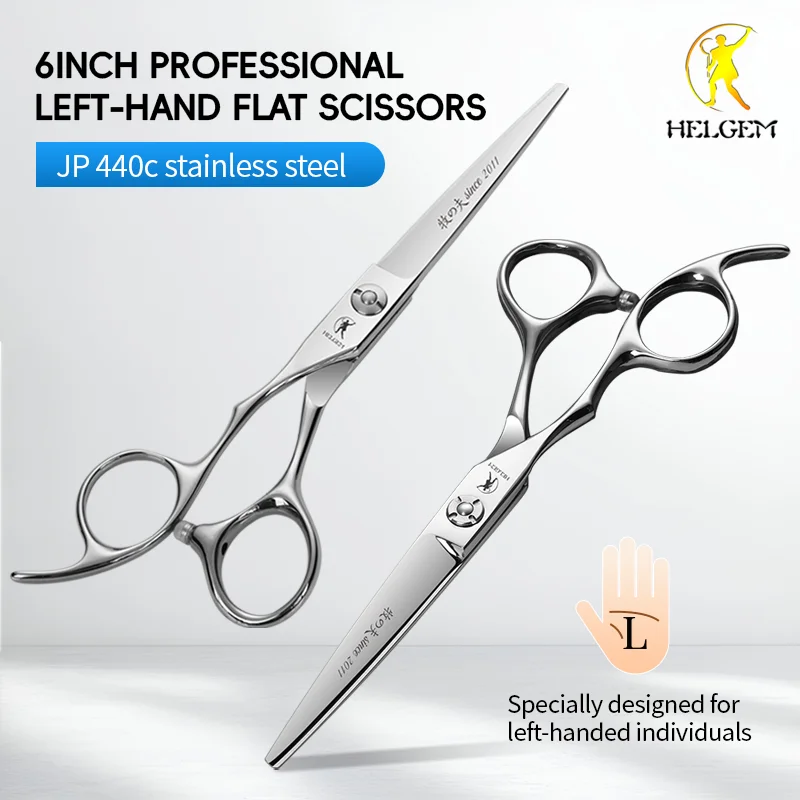 

Helgem High Quality 6Inch JP440C Barber Scissors Left-hand Hairdressing Shears