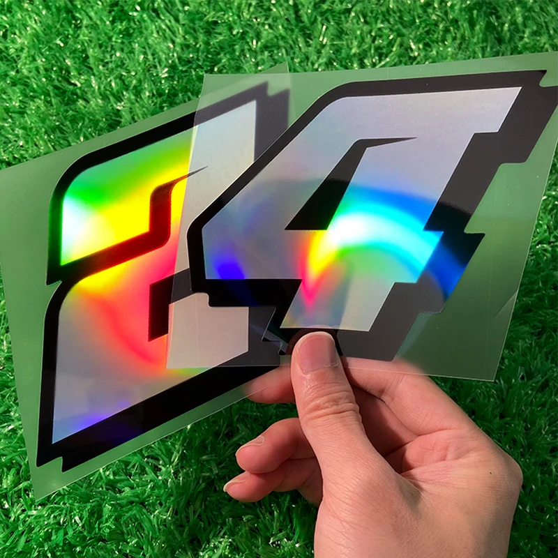 1PC Reflective Laser 0123456789 Motorcycle Number Sticker Waterproof Motorbike Front Fairing Fuel Tank Scooter Decor Vinyl Decal