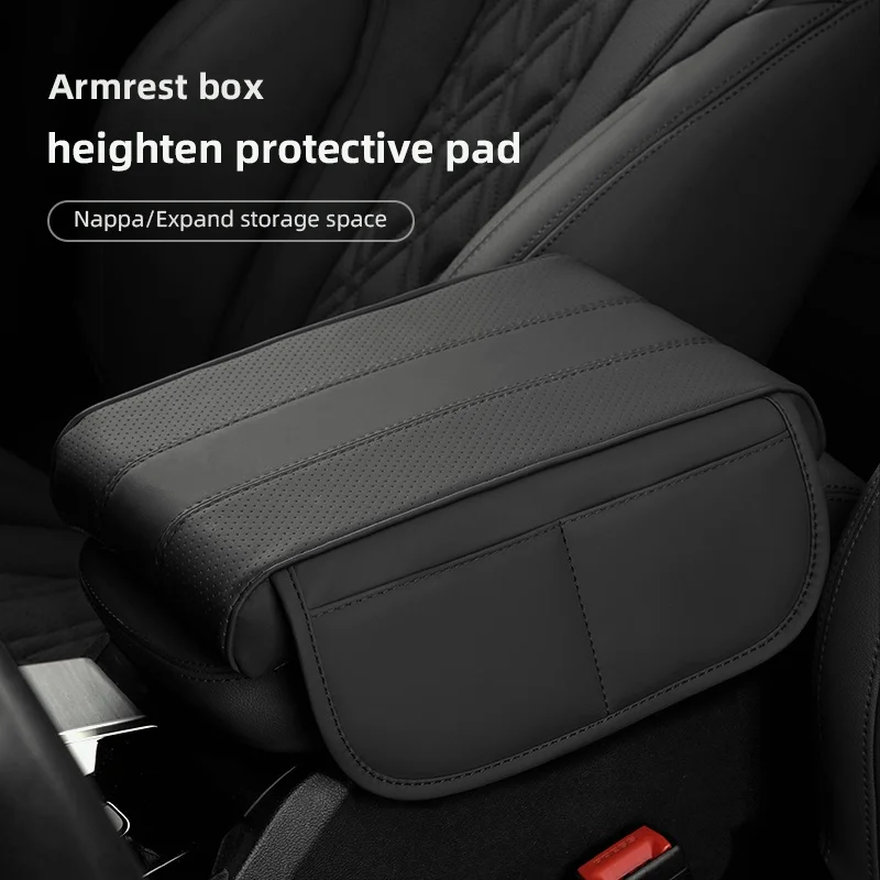 Car Armrest Box Pad Armrests Cushion Memory Foam Armrest Leather Mat For VW Performance Peugeot Buick Dacia Jaguar Mazda Nissan