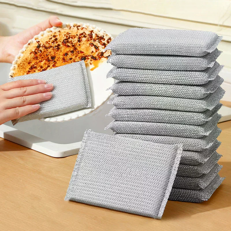10-pack Kitchen Dishwashing Sponges & Cloths - Cleaning Pads That Won't Scratch Cookware And Kitchen Surfaces.