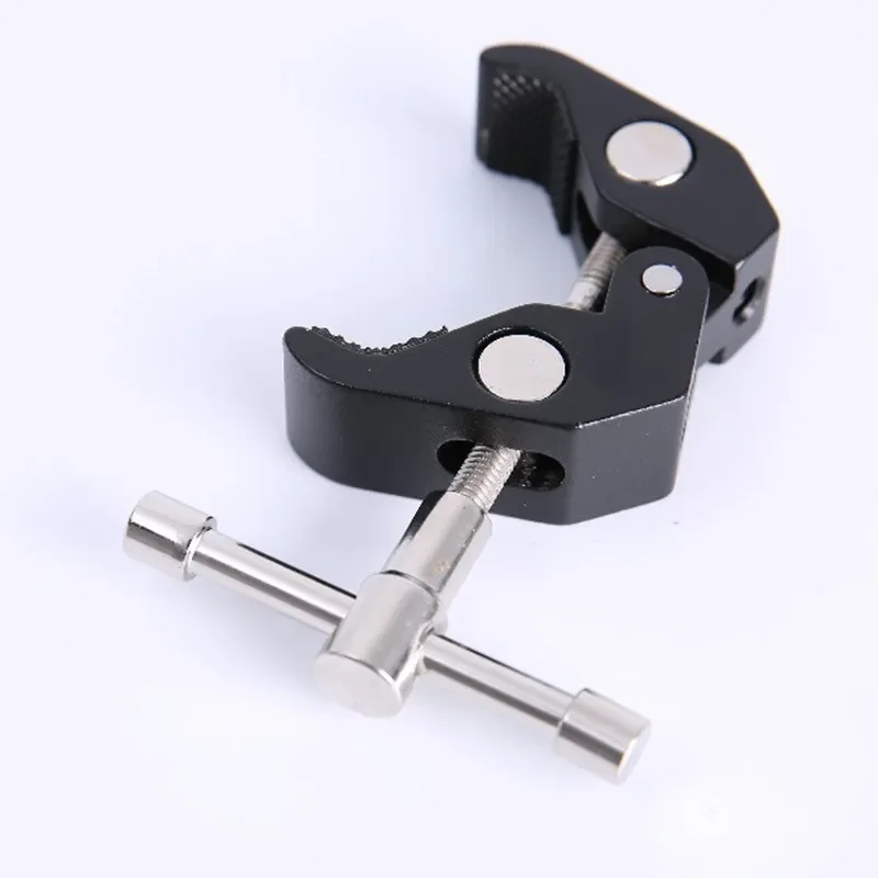 Metal Bar Clamp Klemmen Super C Clamps DSLR Rig LCD Monitor Studio Light Metal Crab Pliers Clip Super T-track Clamp view 6