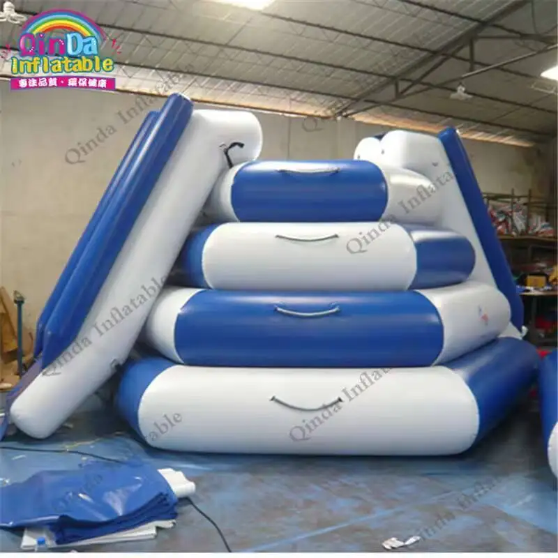 4 * 4 * 3 m met 2 rijstroken opblaasbare glijbaan watersportspellen, amusementspark zwembadvlotter waterglijbaan