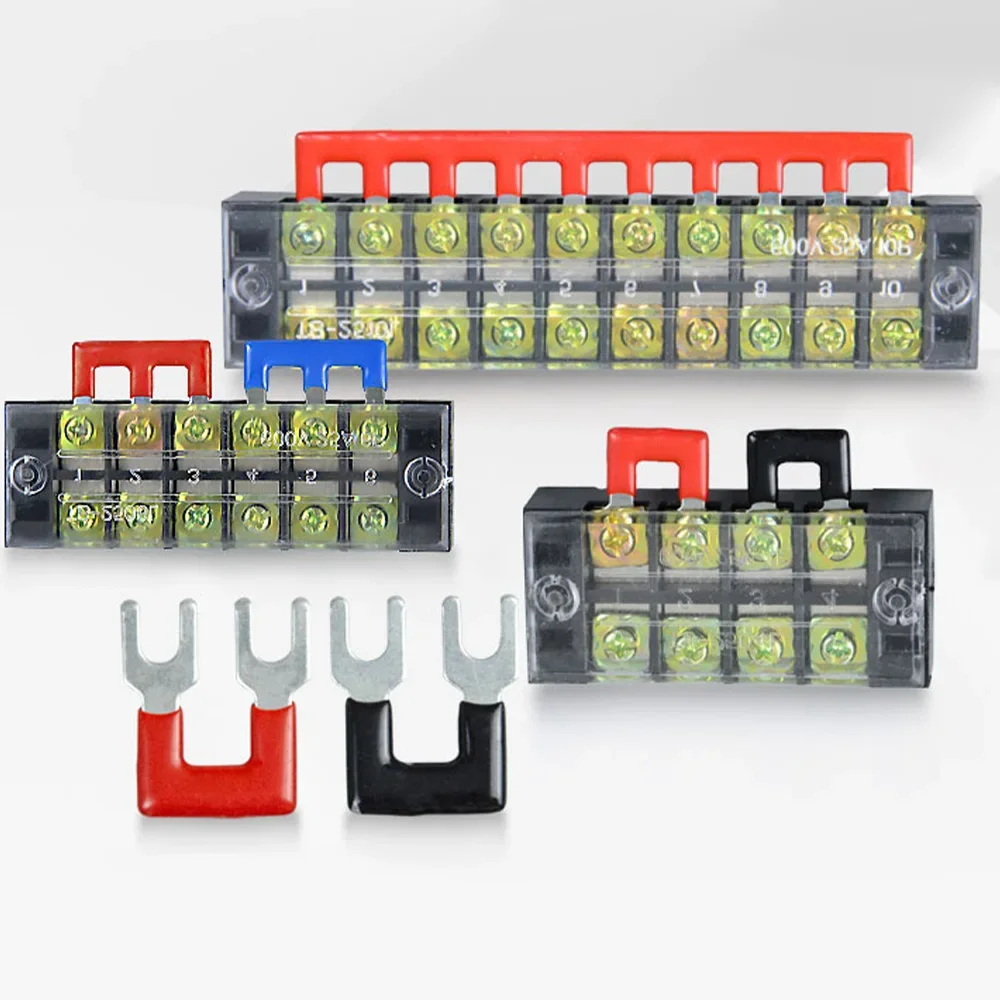 Barrier Terminal Block Connector Strip | Insulated Screw Type 10A 600V for Circuit Board, Home Electrical & Industrial Control