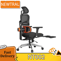 NEWTRAL NT002 Ergonomic Chair Adaptive Lower Back Support with Footrest 4 Recline Angle Adjustable Backrest Armrest Headrest