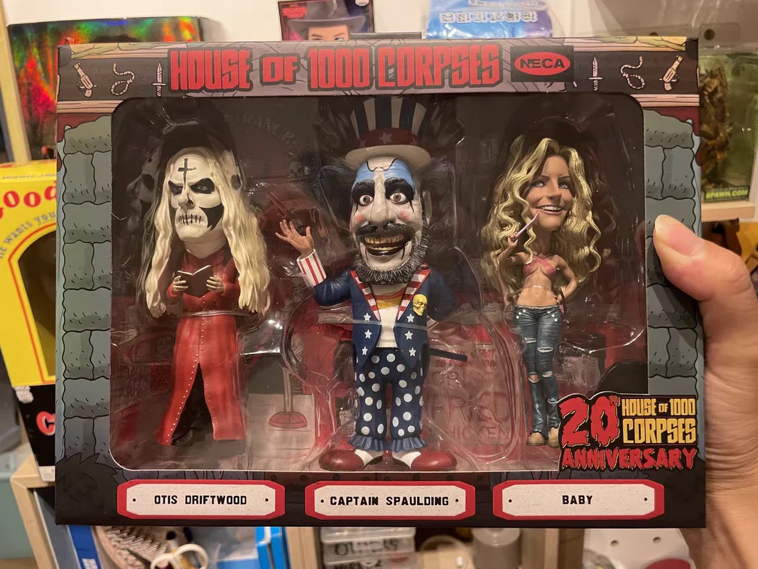 

100% In Stock Original Neca Otis Driftwood Captain Spaulding Baby Three Person Set Anime Action Collection Figures Models