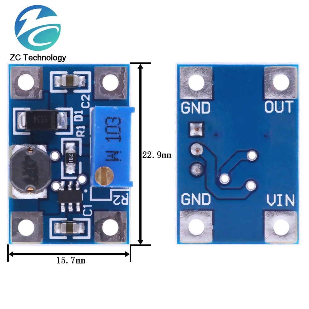 1/5/10PCS MT3608 SX1308 DC-DC Step Up Converter Booster Power Supply Module Boost Micro TYPE-C USB MAX output 28V 2A For Arduino