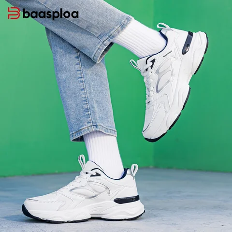 Женские кроссовки Baasploa: модные, удобные, сетчатые, повседневные, однотонные, кожаные, спортивные, нескользящие, с увеличенной подошвой