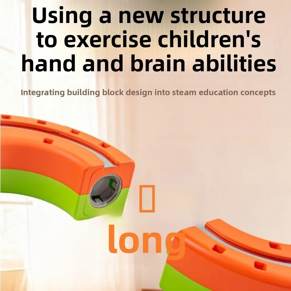 3D Track Fusio magnetische autospeelgoed DIY met trein- en verkeersborden Cube Track Trackle-speelgoedset Magnetische baanbouwstenen